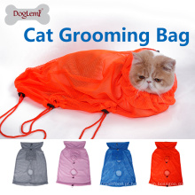 Top venda Cat Grooming Bath Bags Saco de malha equipado Cat Clean Pet bag